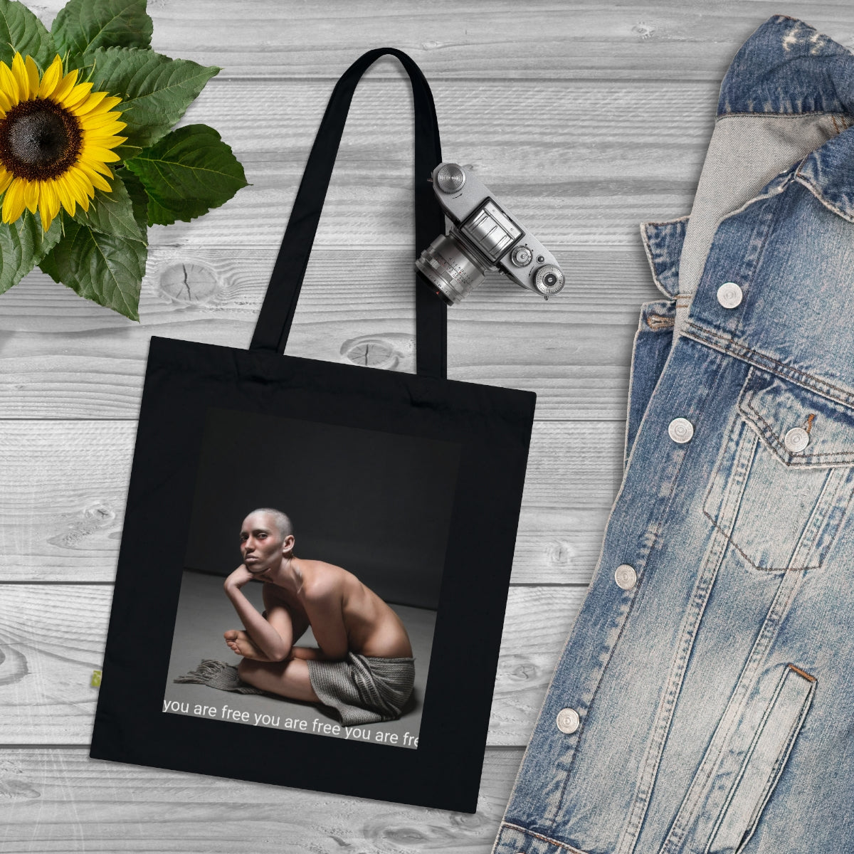 Life is art and we are free to live it- I love life — Organic Cotton Tote Bag