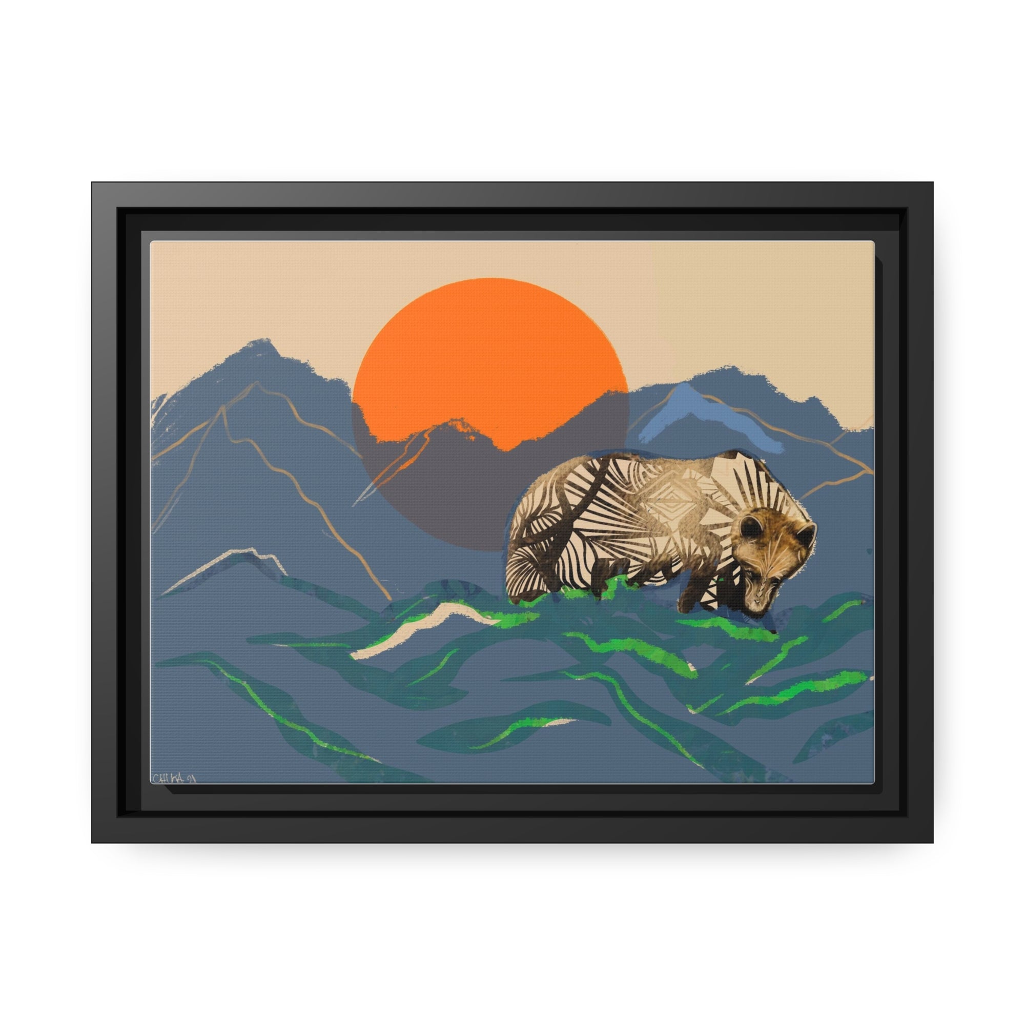 Matte Canvas, Black Frame