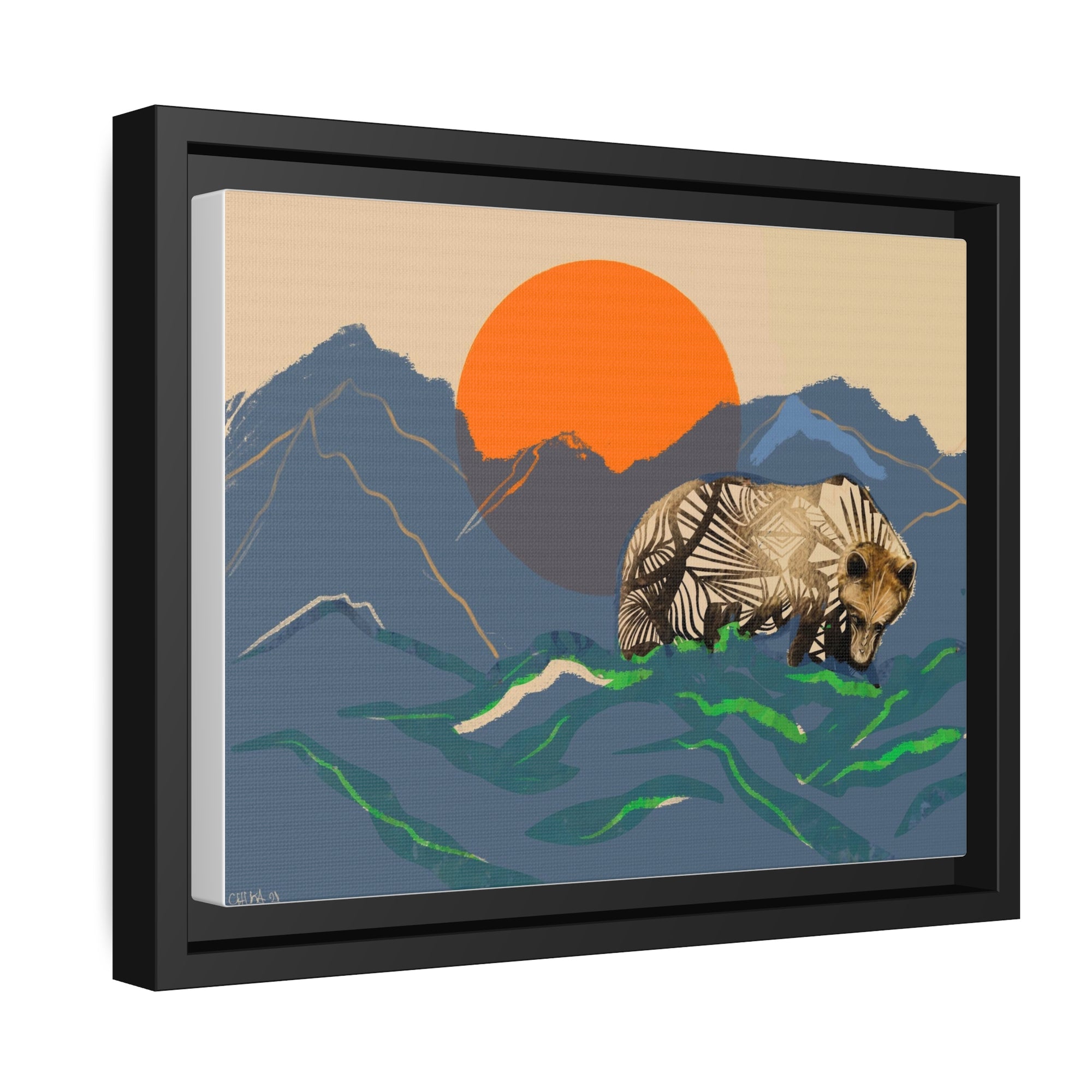 Matte Canvas, Black Frame