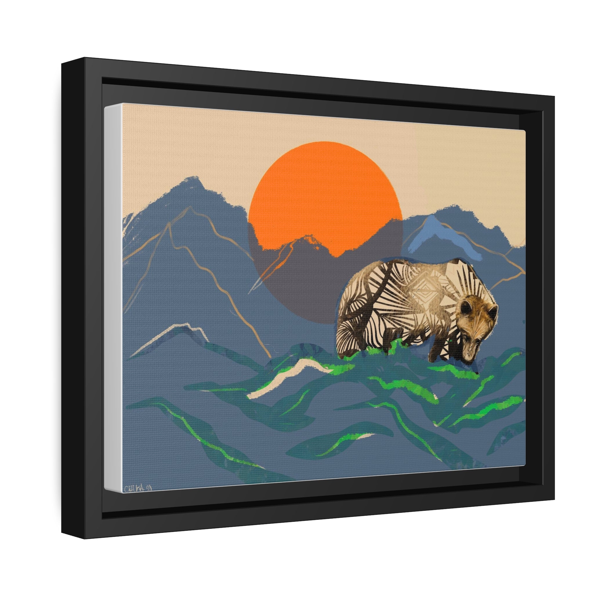 Matte Canvas, Black Frame