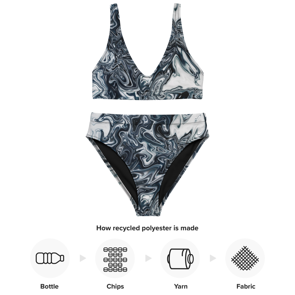 Earth Marble Recycled high-waisted bikini