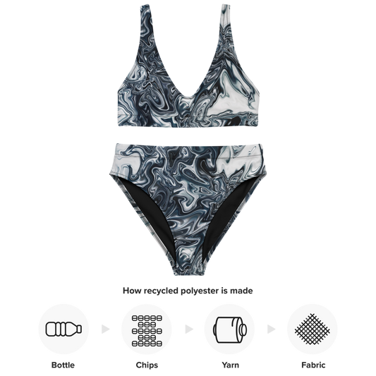 Earth Marble Recycled high-waisted bikini