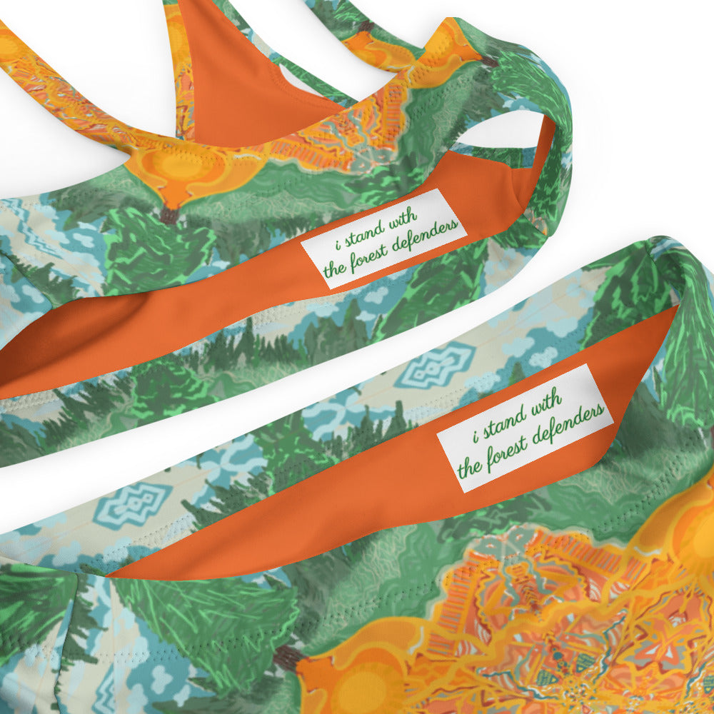 Forest Defenders Recycled high-waisted bikini