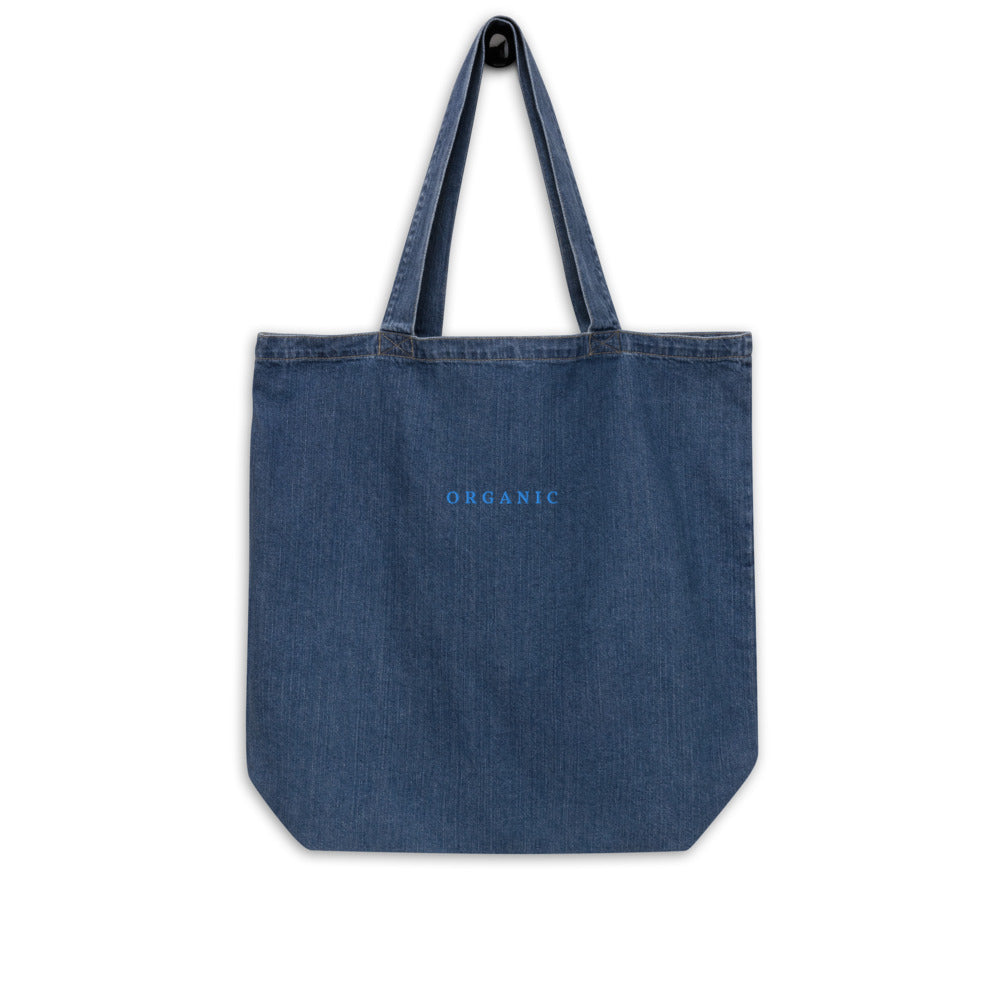 ORGANIC aqua denim blessings bag