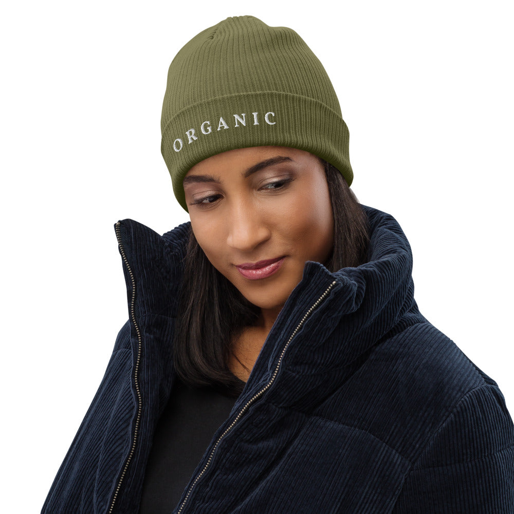 Organic ribbed beanie