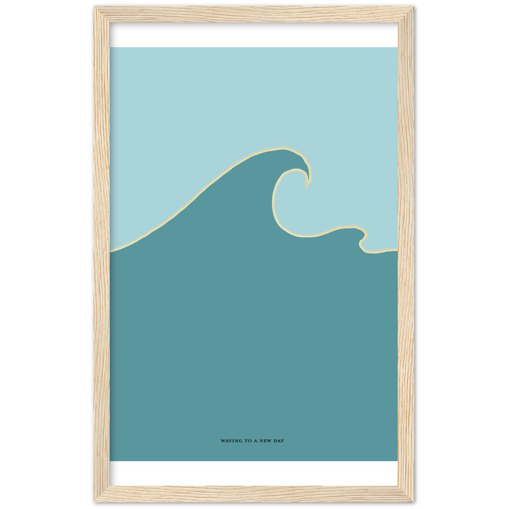 "waving to a new day" Classic Matte Paper Wooden Framed Poster