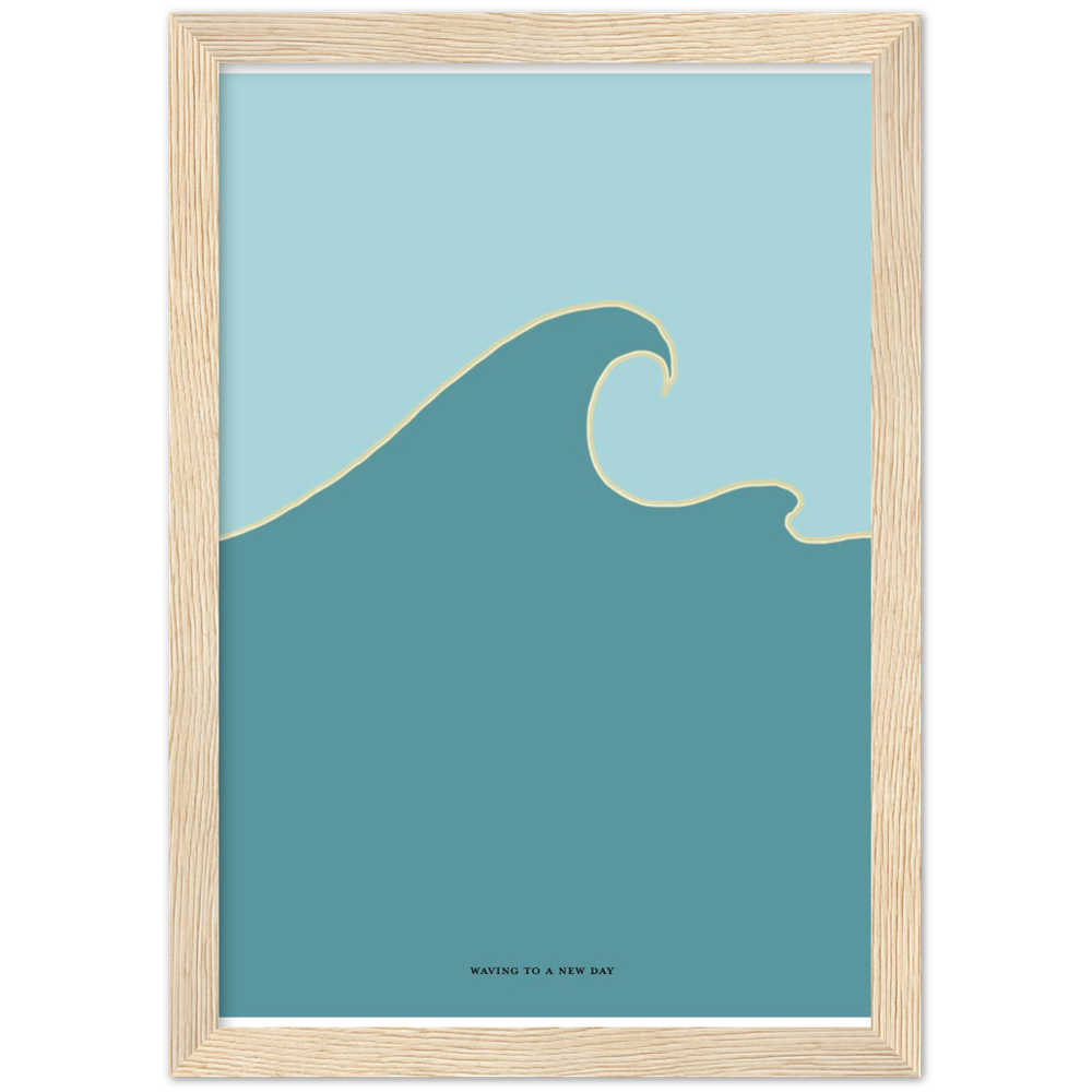 "waving to a new day" Classic Matte Paper Wooden Framed Poster