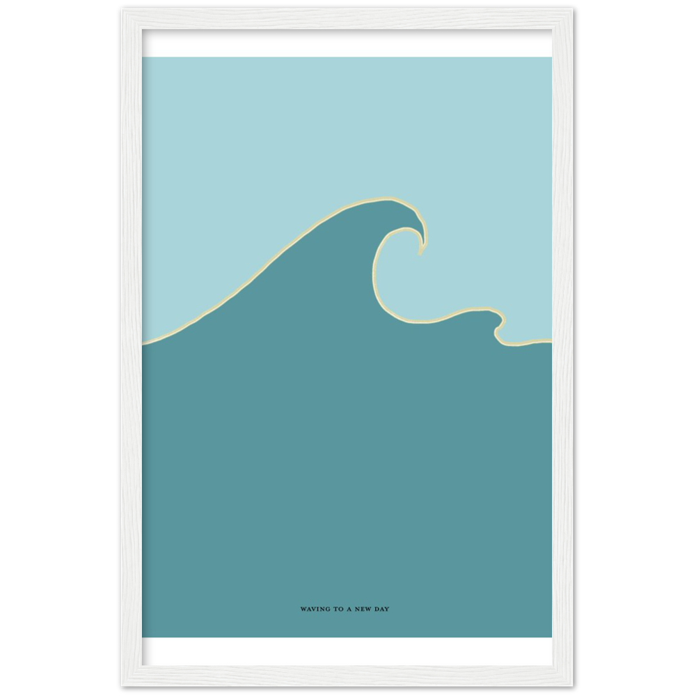 "waving to a new day" Classic Matte Paper Wooden Framed Poster