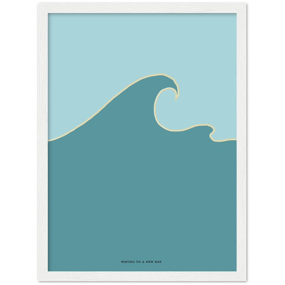 "waving to a new day" Classic Matte Paper Wooden Framed Poster