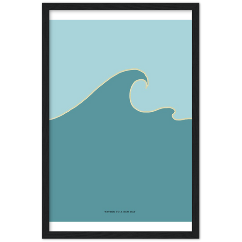 "waving to a new day" Classic Matte Paper Wooden Framed Poster