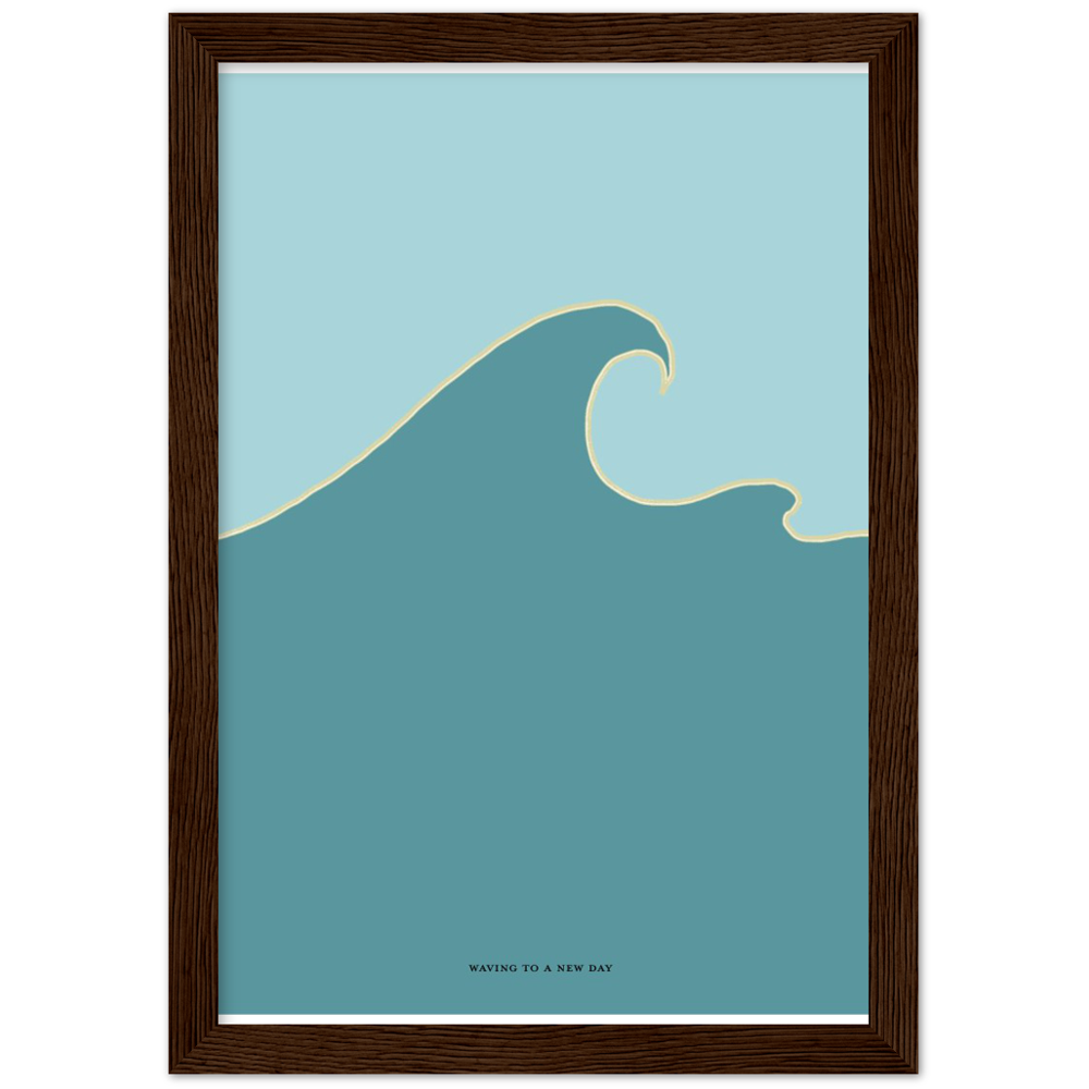 "waving to a new day" Classic Matte Paper Wooden Framed Poster