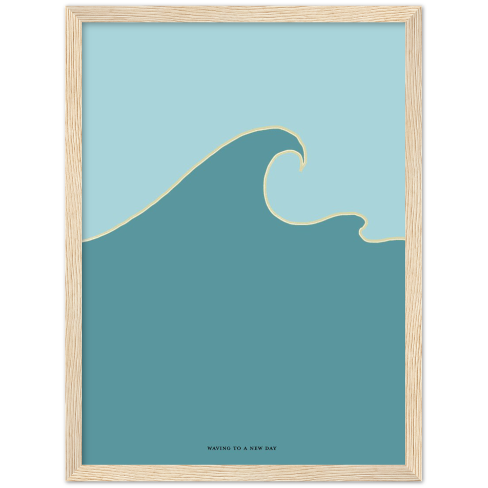 "waving to a new day" Classic Matte Paper Wooden Framed Poster