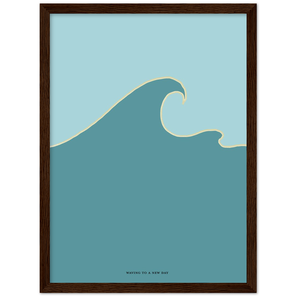 "waving to a new day" Classic Matte Paper Wooden Framed Poster