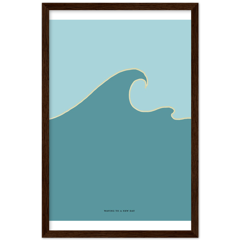 "waving to a new day" Classic Matte Paper Wooden Framed Poster