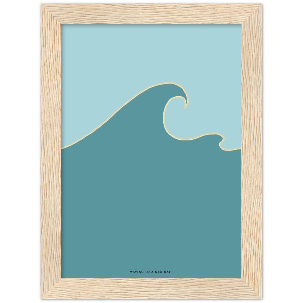 "waving to a new day" Classic Matte Paper Wooden Framed Poster