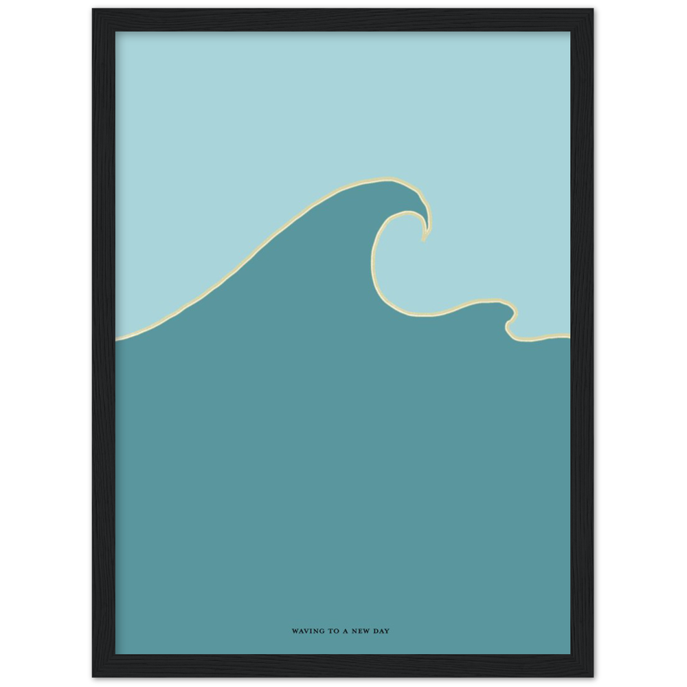 "waving to a new day" Classic Matte Paper Wooden Framed Poster
