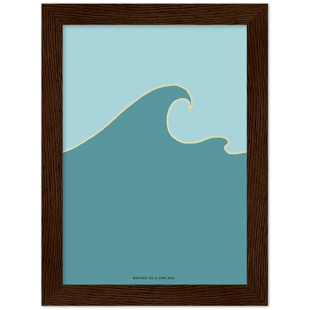 "waving to a new day" Classic Matte Paper Wooden Framed Poster
