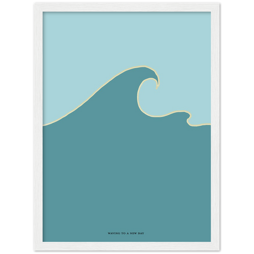 "waving to a new day" Classic Matte Paper Wooden Framed Poster