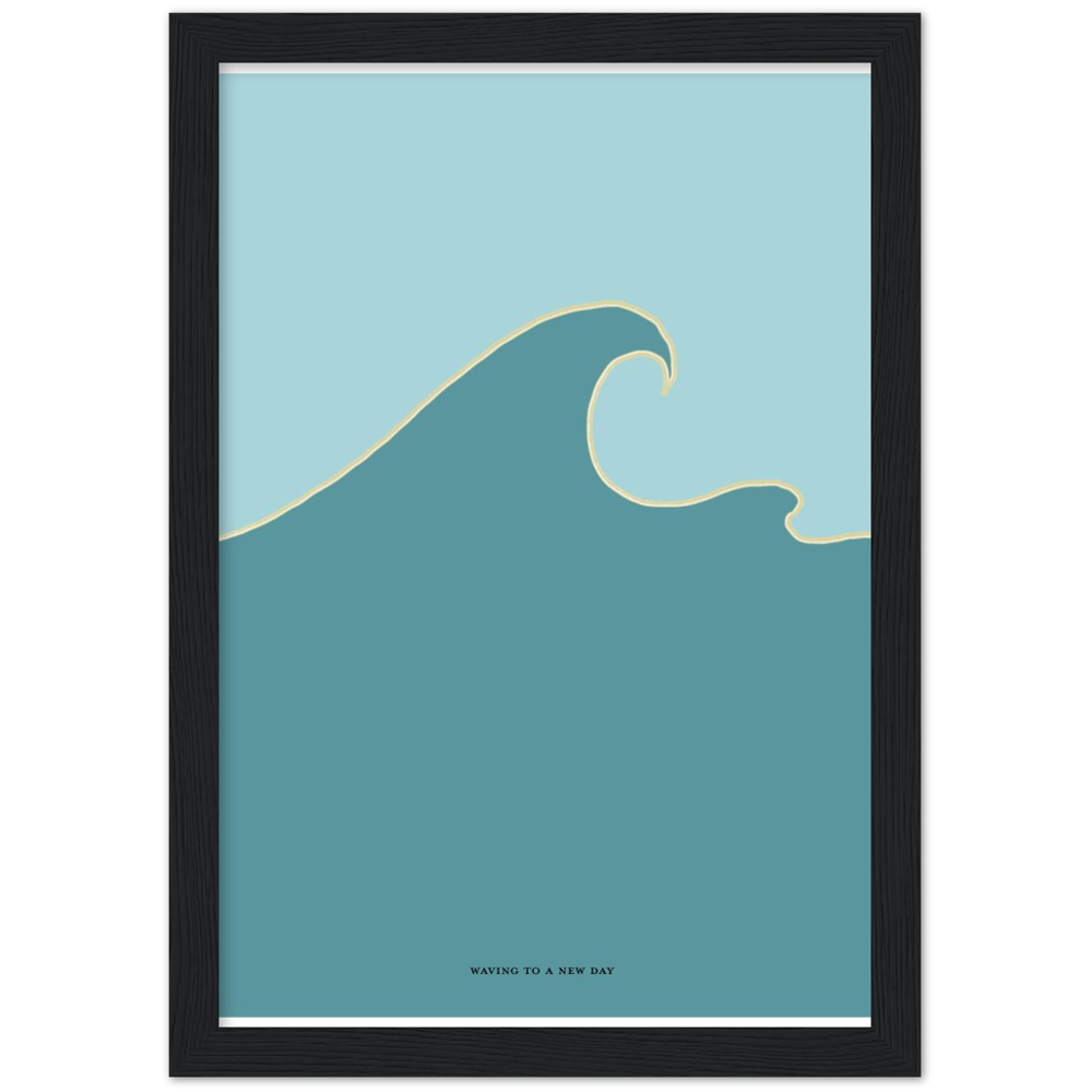 "waving to a new day" Classic Matte Paper Wooden Framed Poster