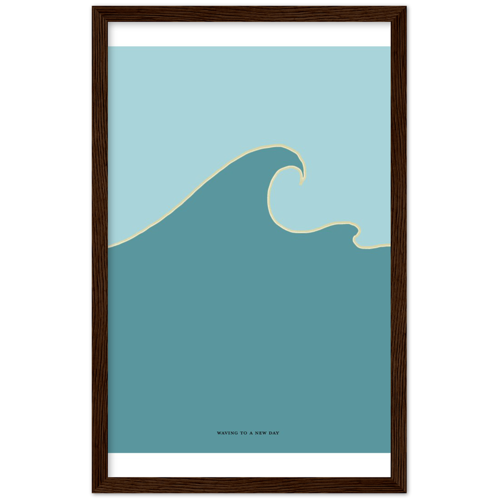 "waving to a new day" Classic Matte Paper Wooden Framed Poster